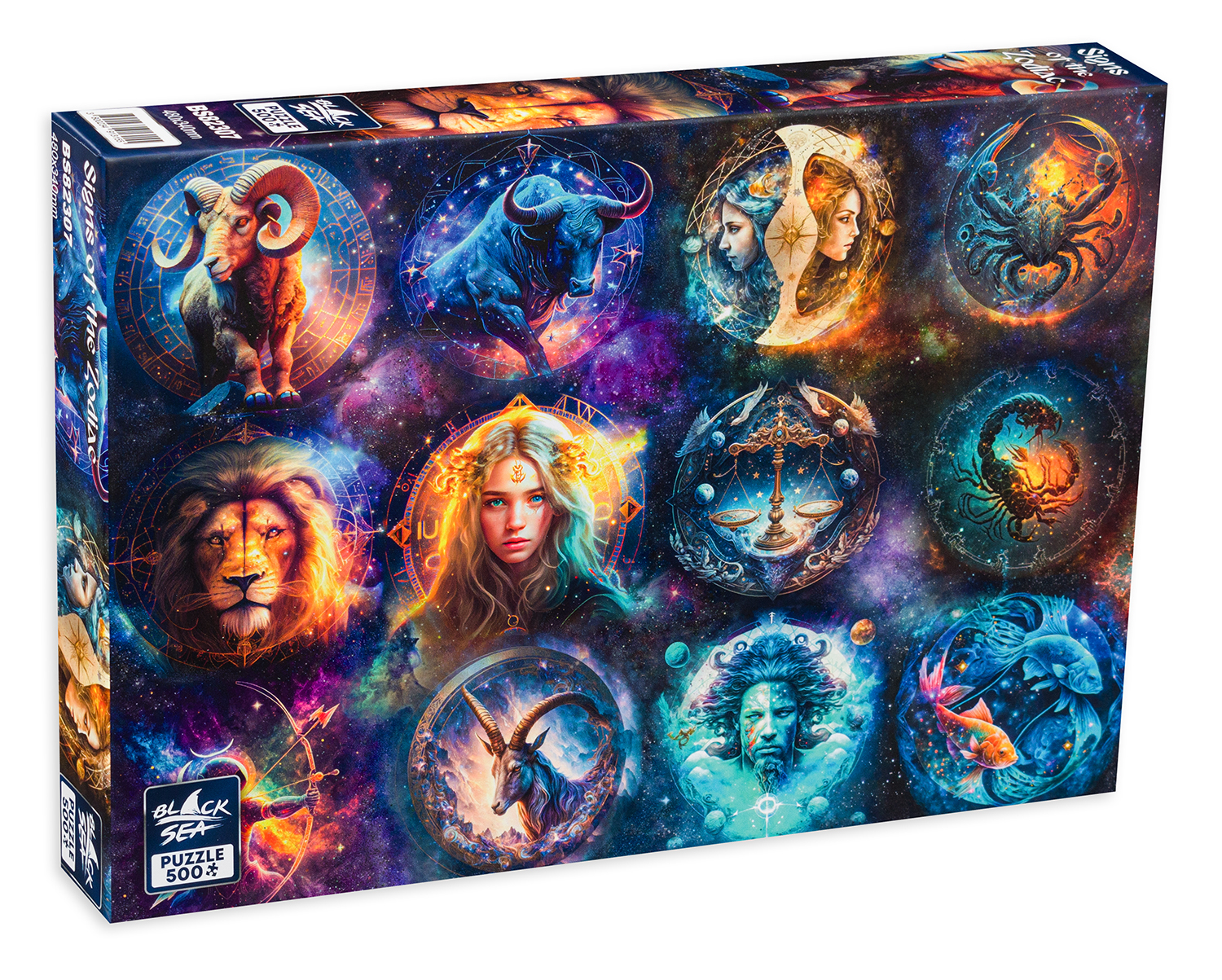 Puzzle Black Sea din 500 de piese - Semne zodiacale