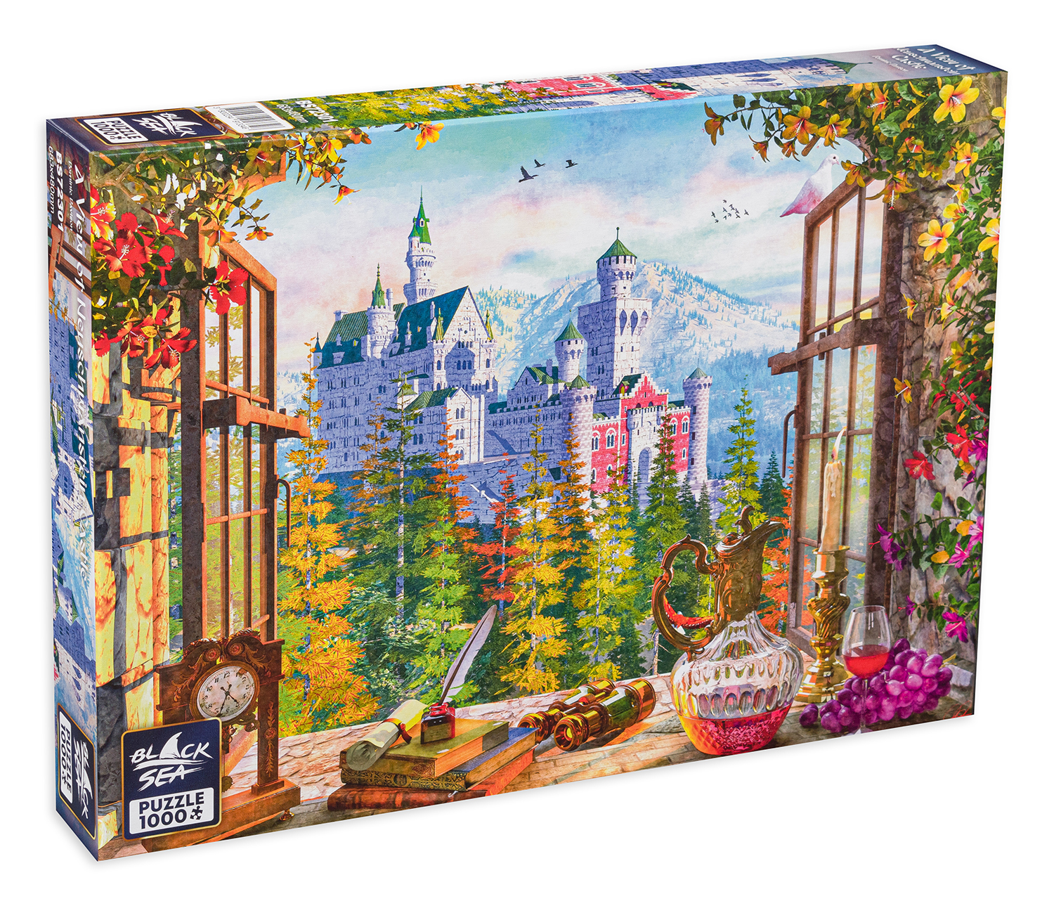 Puzzle Black Sea Premium din 1000 de piese - Vedere a Castelului Neuschwanstein