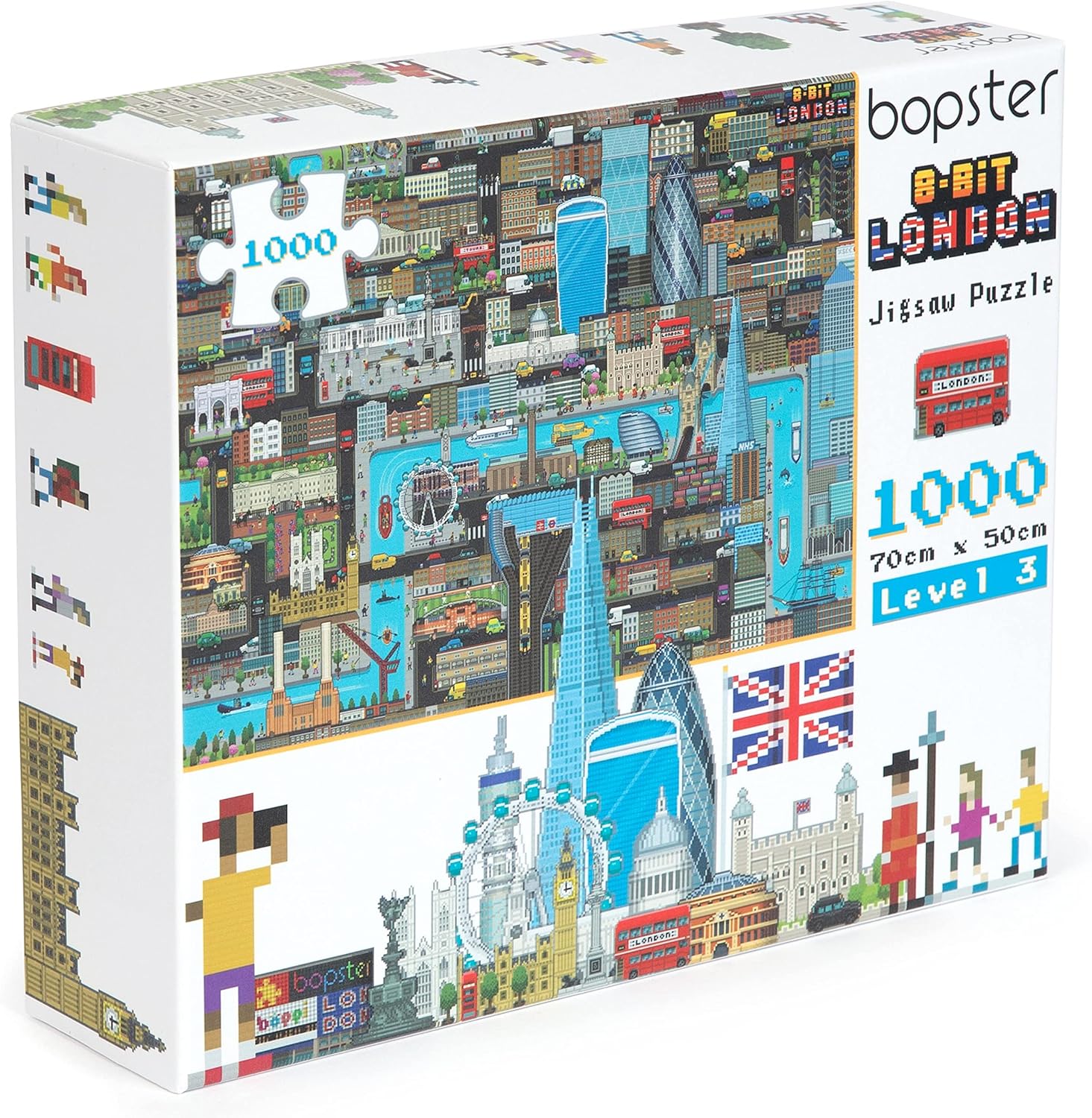 Puzzle Bopster 1000 de piese - Londra în stil 8-bit