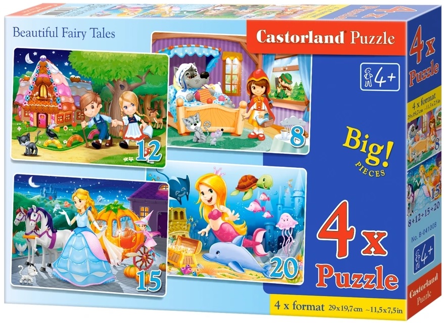 Puzzle Castorland 4 în 1 - Povești frumoase