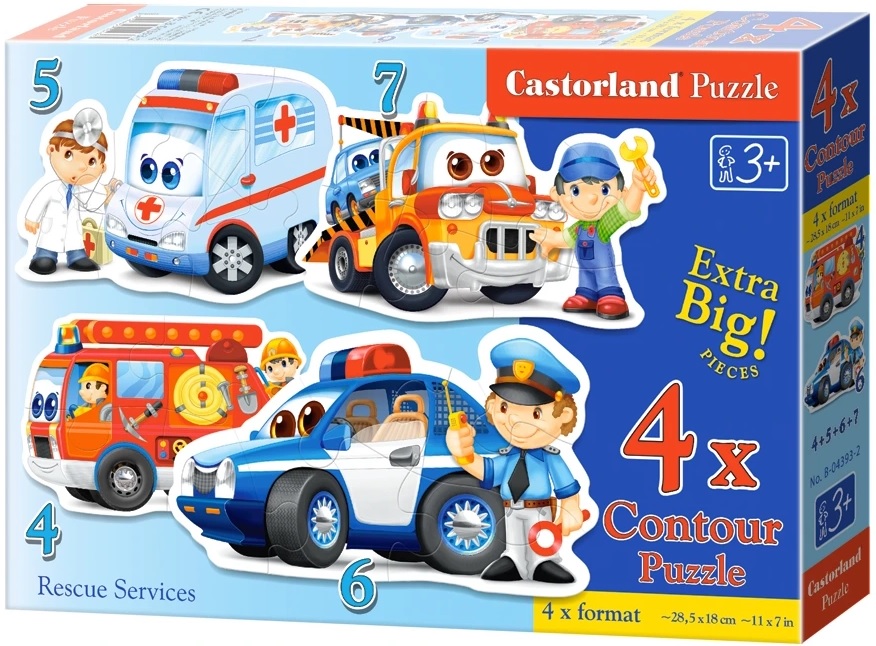 Puzzle Castorland 4 în 1 - Echipa de salvare