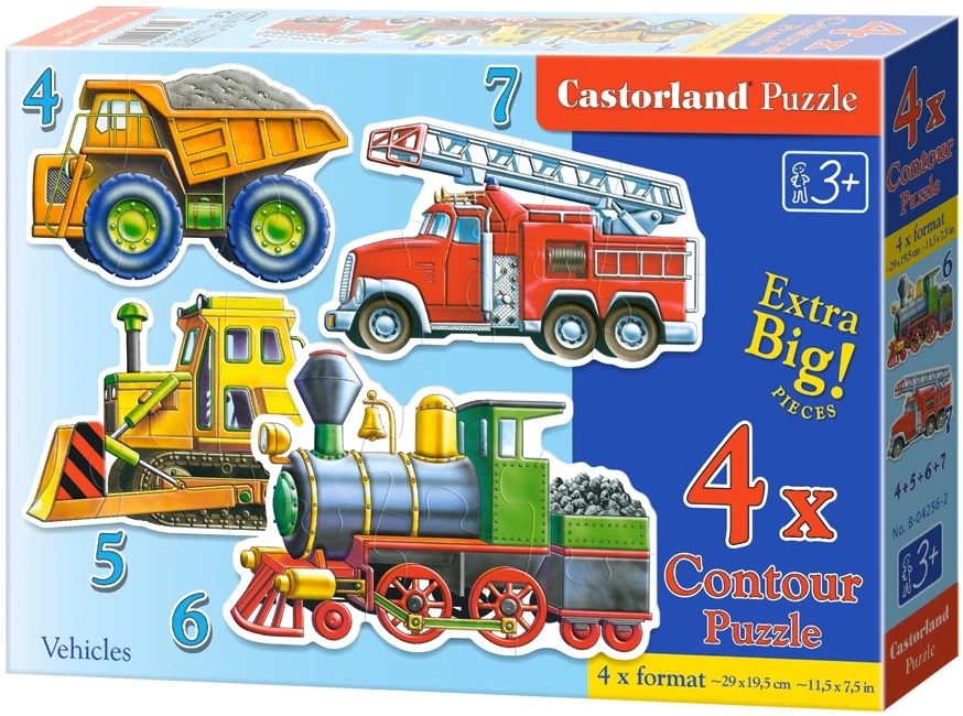 Puzzle Castorland 4 în 1 - Echipamente de construcție