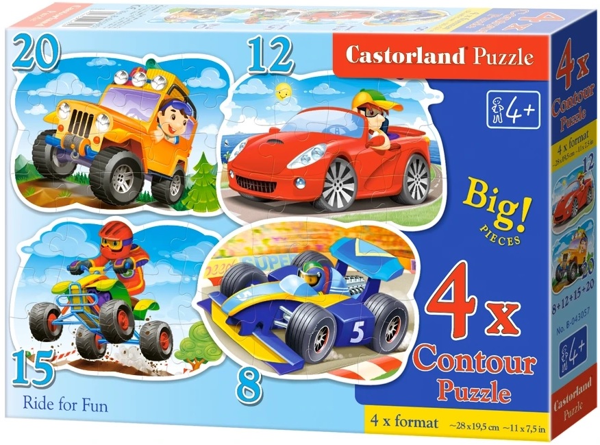 Puzzle Castorland 4 în 1 - Competiție amuzantă