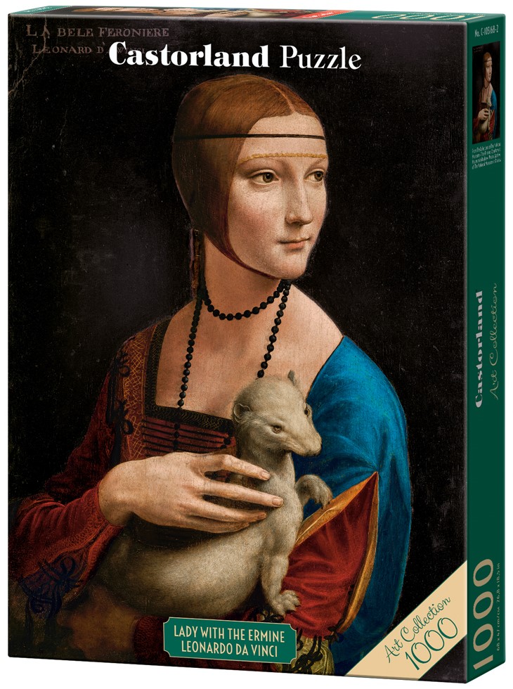 Puzzle Castorland din 1000 piese - Doamna cu hermină