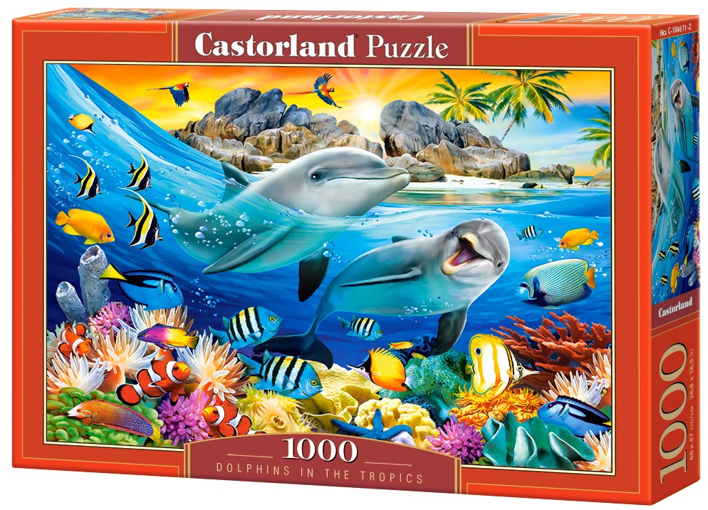Puzzle Castorland din 1000 de piese - Delfini