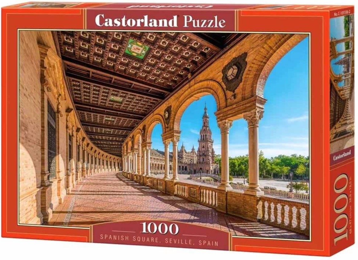 Puzzle Castorland din 1000 piese - Piața Spaniei, Sevilla, Spania
