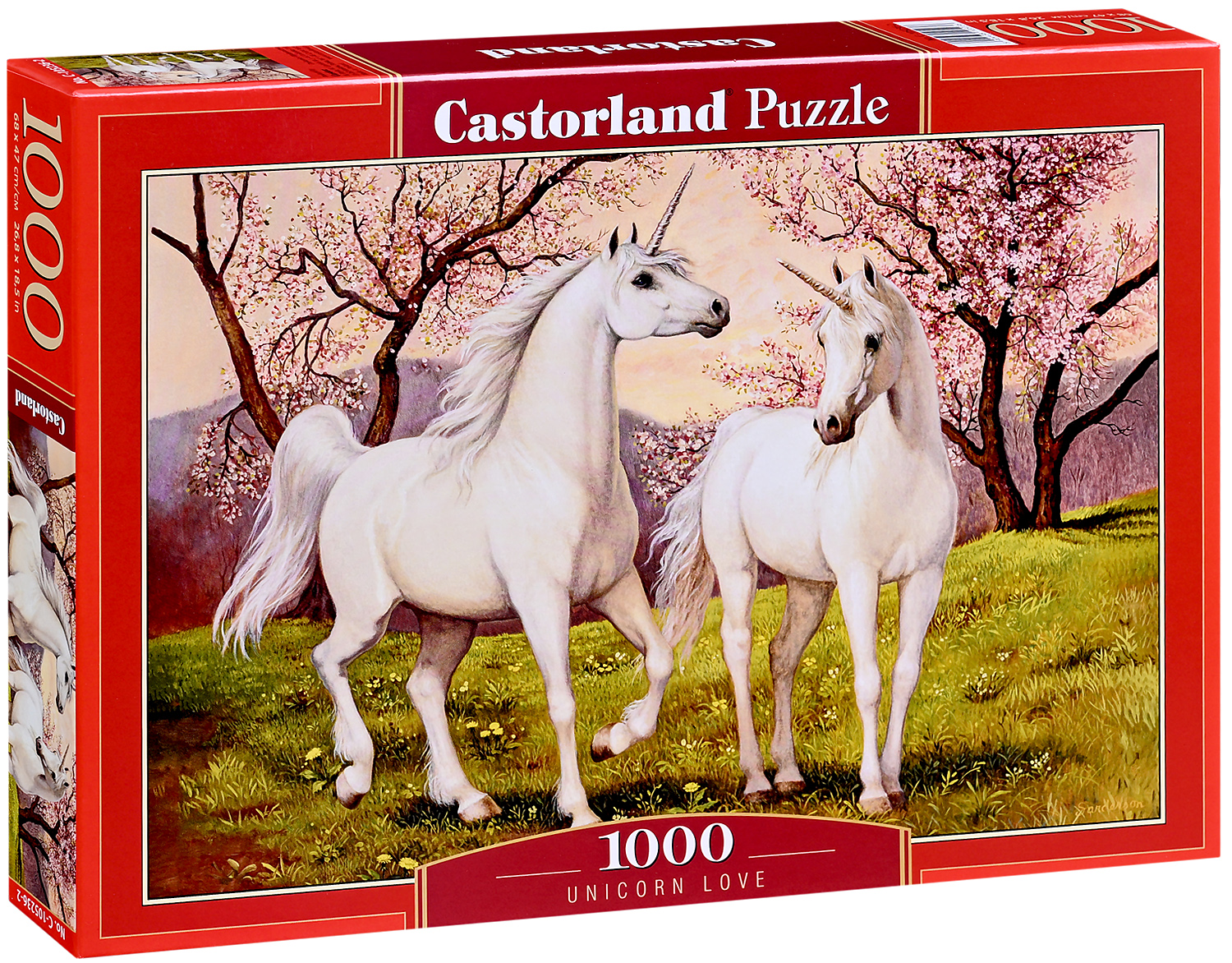 Puzzle Castorland din 1000 piese - Dragostea unicornilor
