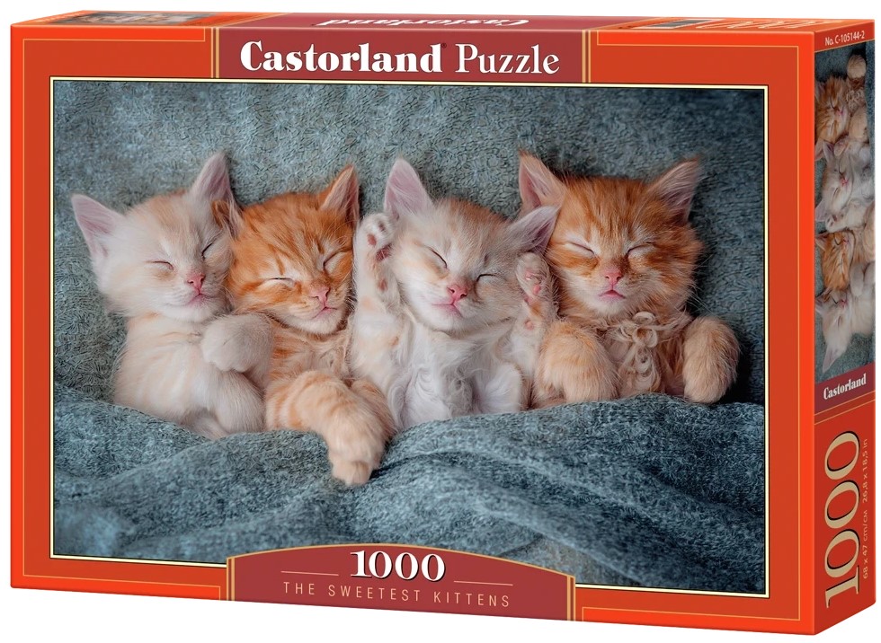 Puzzle Castorland din 1000 piese - Cei mai drăguți pisoi