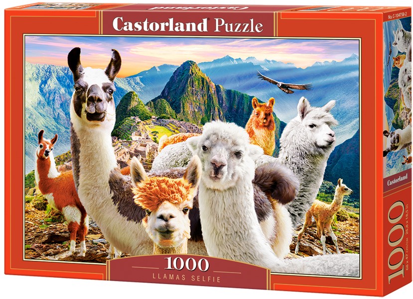 Puzzle Castorland din 1000 de piese - Llama Selfie