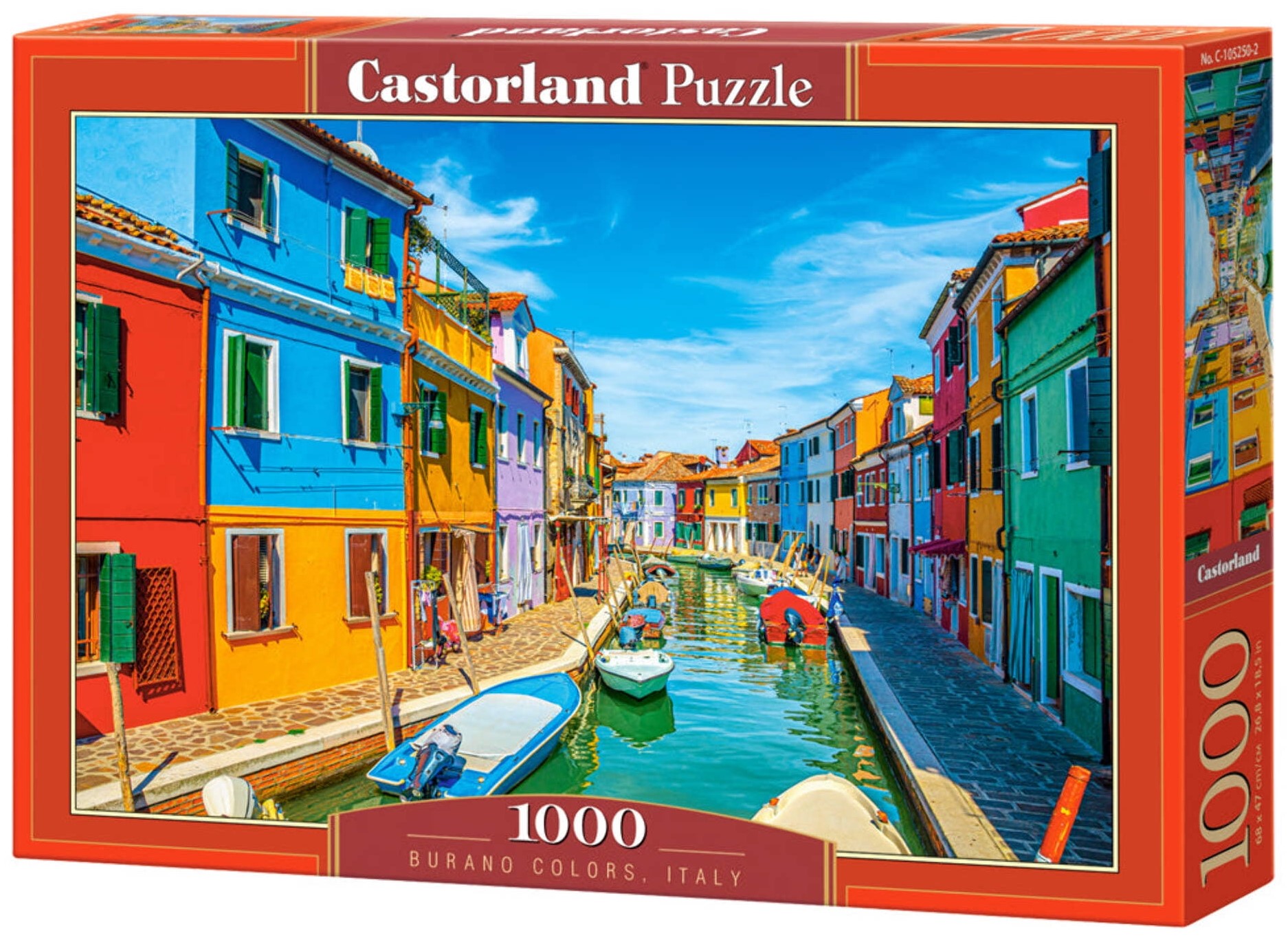 Puzzle Castorland din 1000 piese - Culorile orașului Burano, Italia