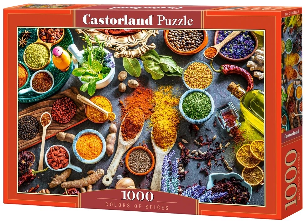 Puzzle Castorland din 1000 piese - Culorile condimentelor