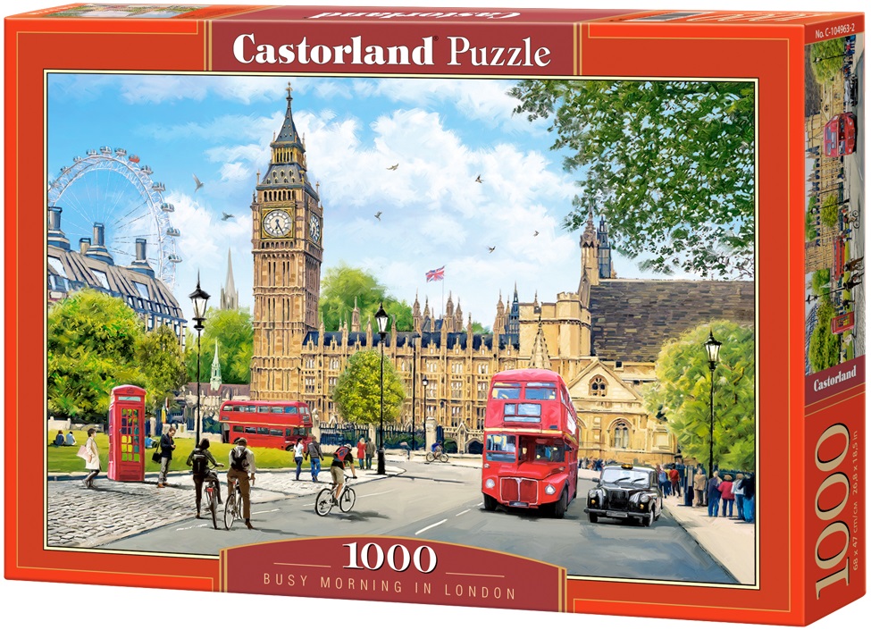 Puzzle Castorland din 1000 de piese - Dimineață aglomerată în Londra