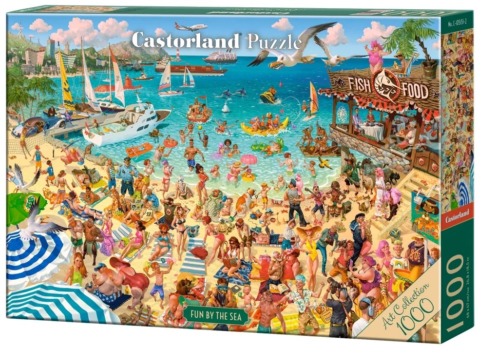 Puzzle Castorland din 1000 piese - Divertisment la mare