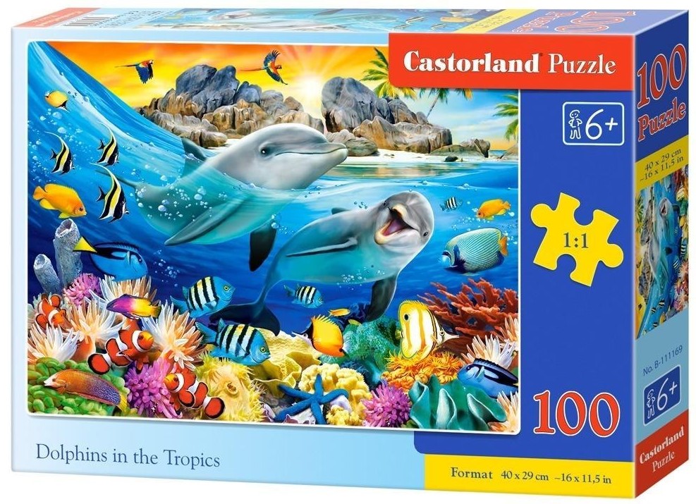 Puzzle Castorland din 100 de piese - Delfini