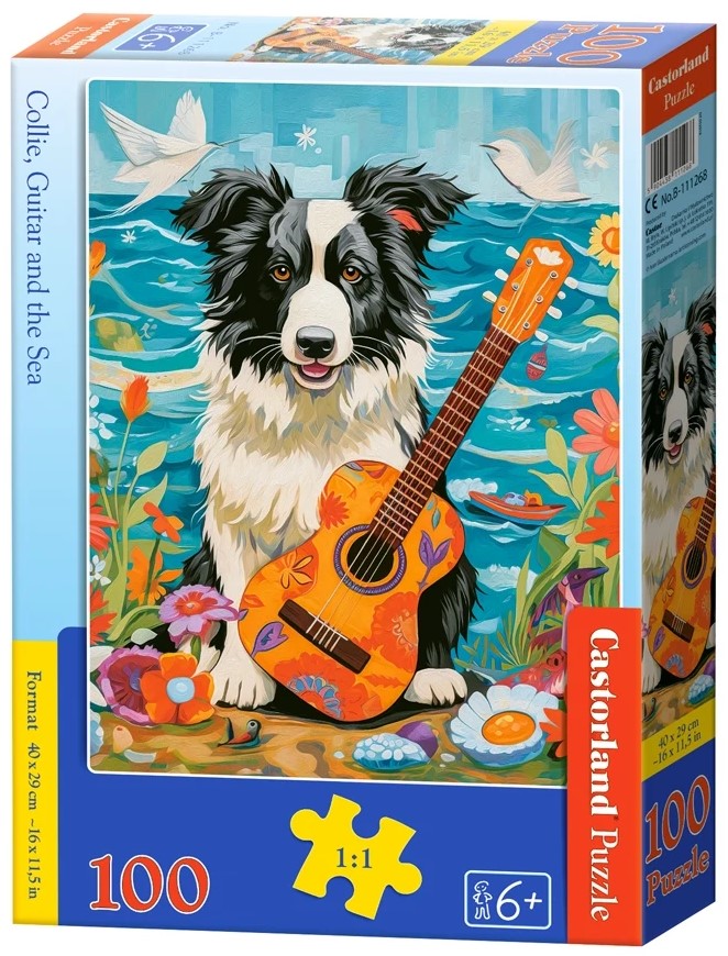 Puzzle Castorland din 100 piese - Mașini cu chitară lângă mare