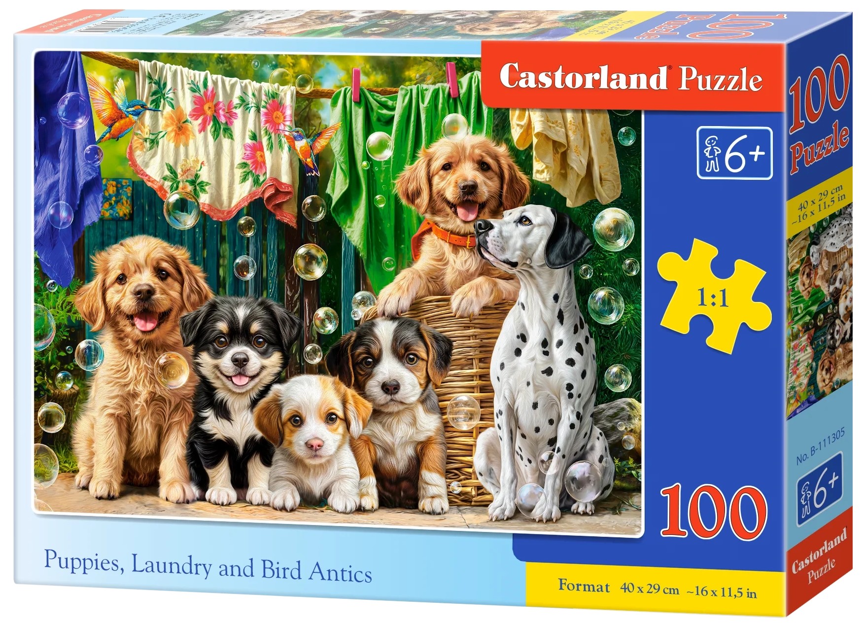 Puzzle Castorland din 100 piese - Poznele câinilor