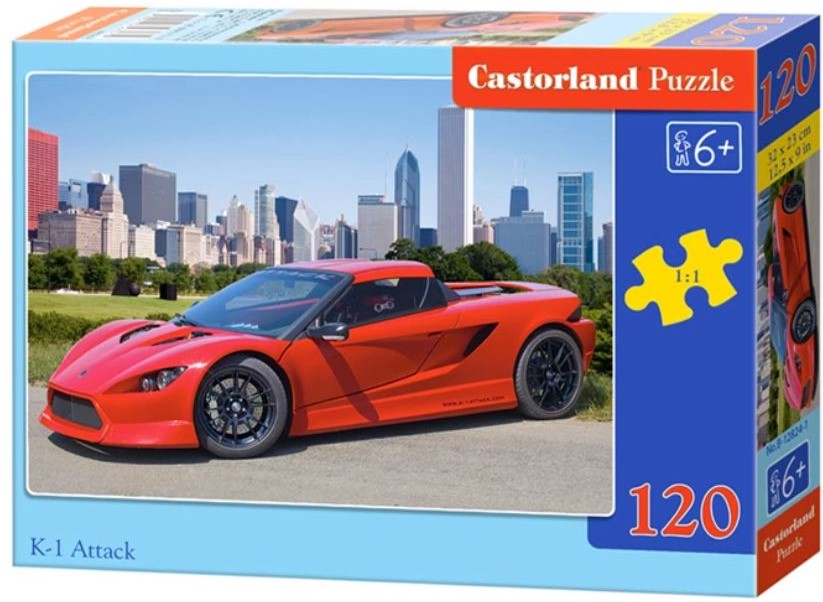 Puzzle Castorland din 120 de piese - Masina rosie