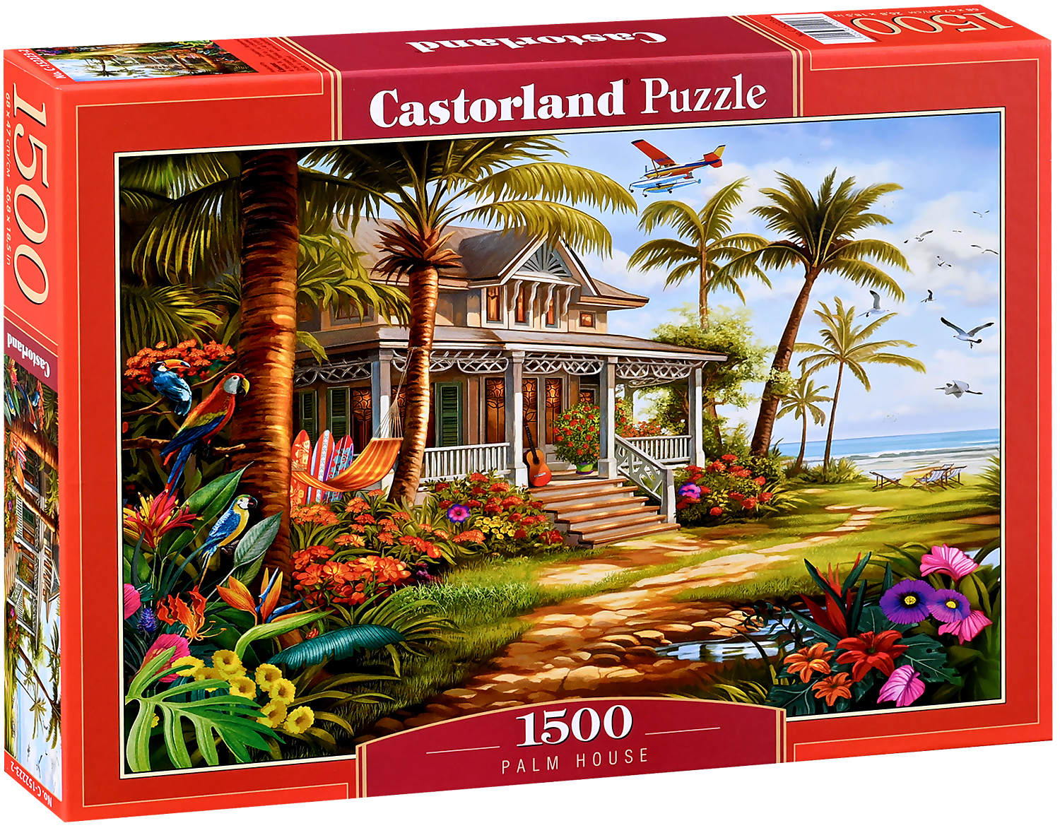 Puzzle Castorland din 1500 piese - Casă lângă palmieri