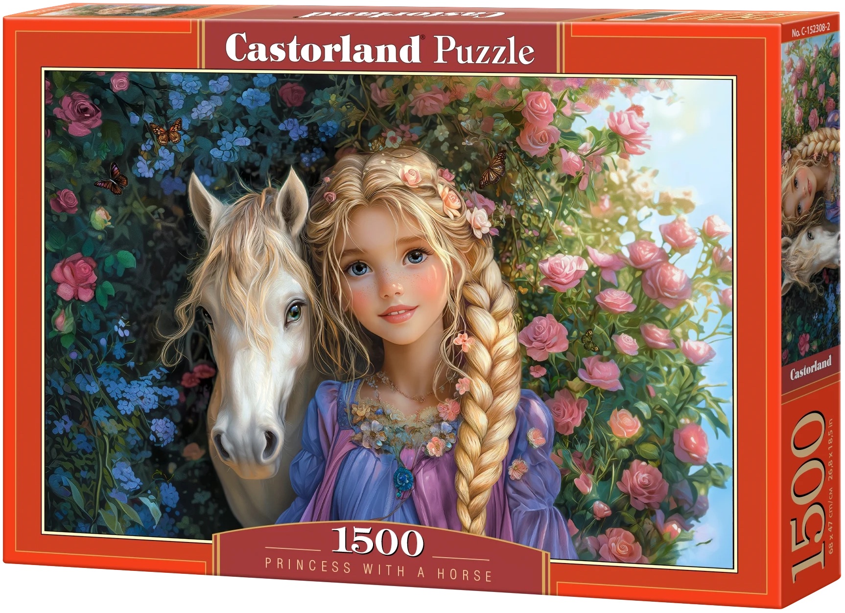Puzzle Castorland din 1500 piese - Prințesă cu cal