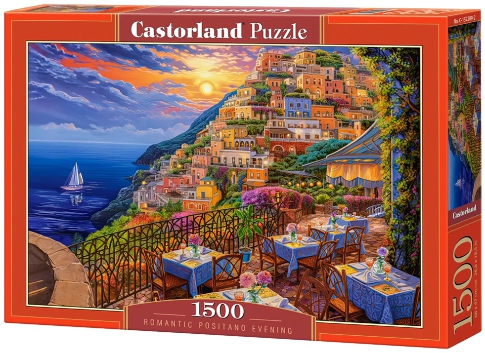 Puzzle Castorland din 1500 piese - Seară romantică în Positano
