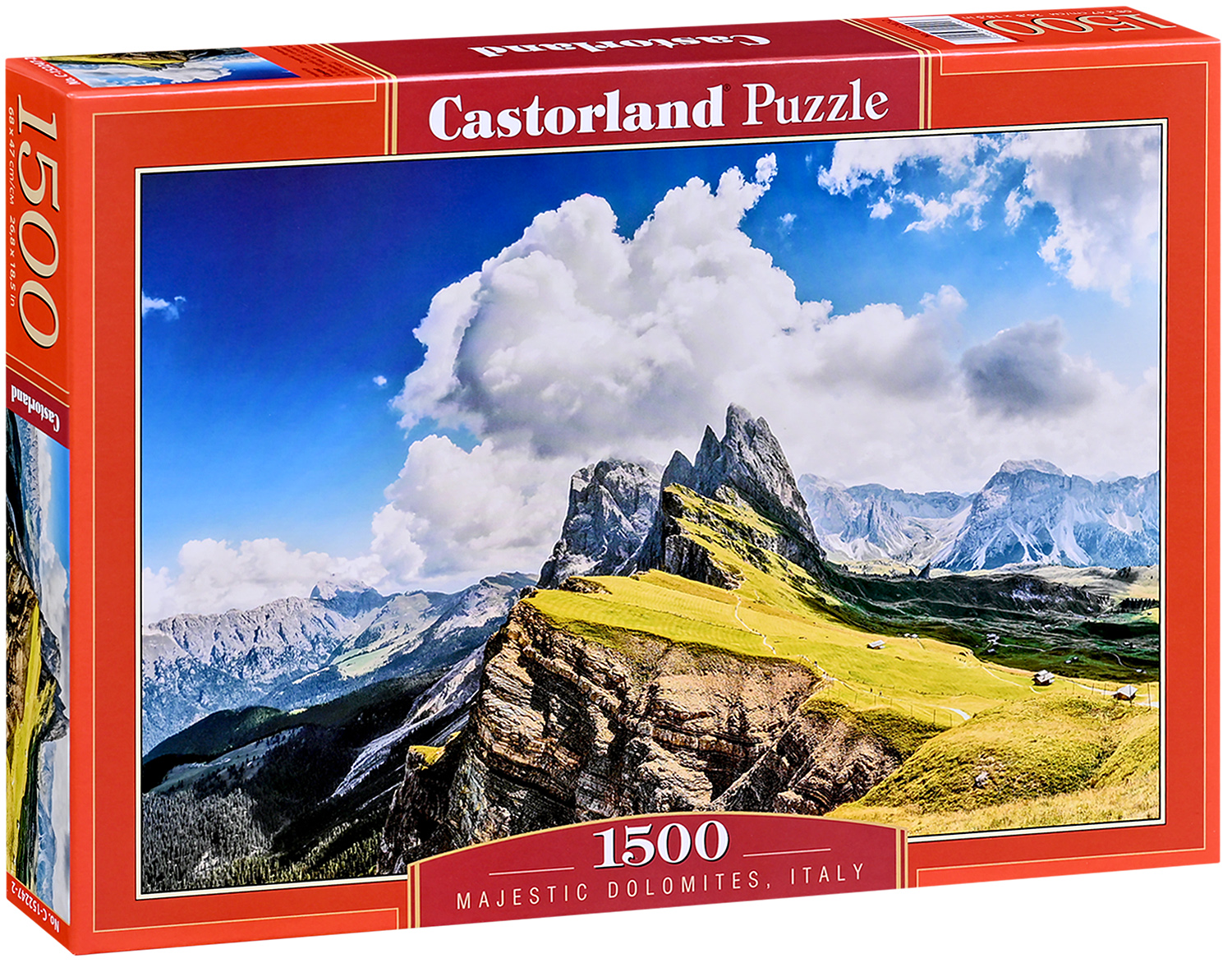 Puzzle Castorland din 1500 piese - Maiestuoșii Dolomiți, Italia