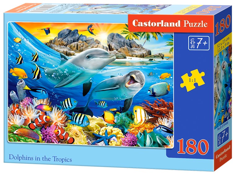 Puzzle Castorland din 180 de piese - Delfini