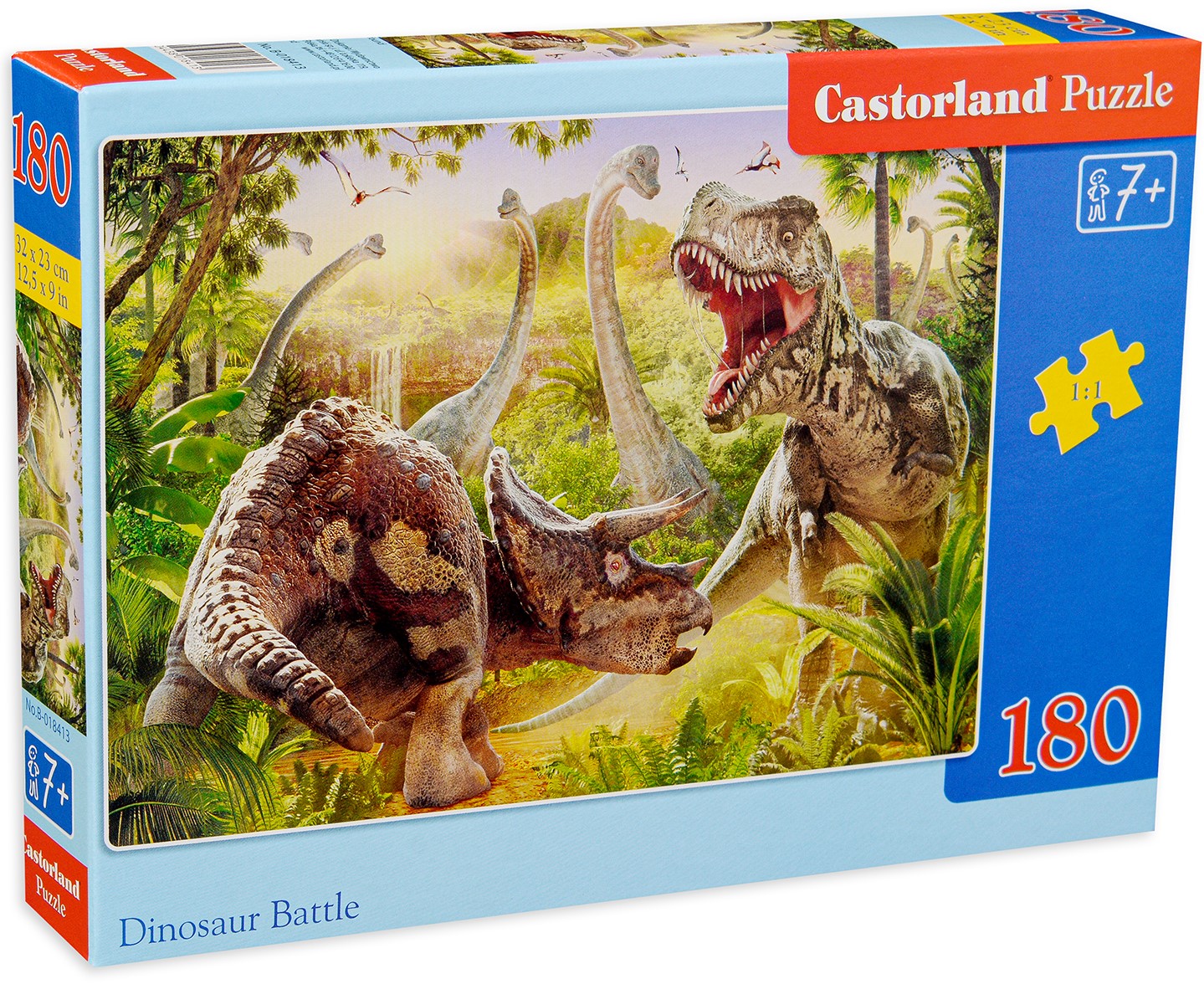 Puzzle Castorland din 180 de piese - Dinosaur Battle