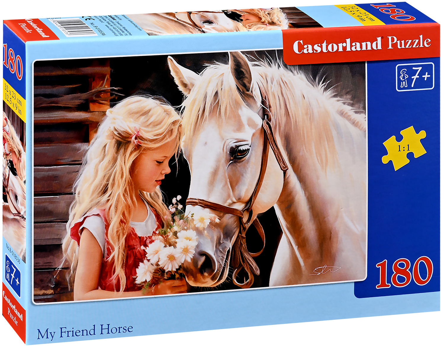 Puzzle Castorland din 180 piese - Calul, prietenul meu