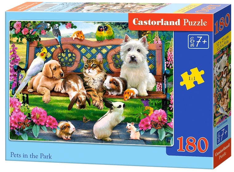Puzzle Castorland din 180 de piese - Pets in the Park