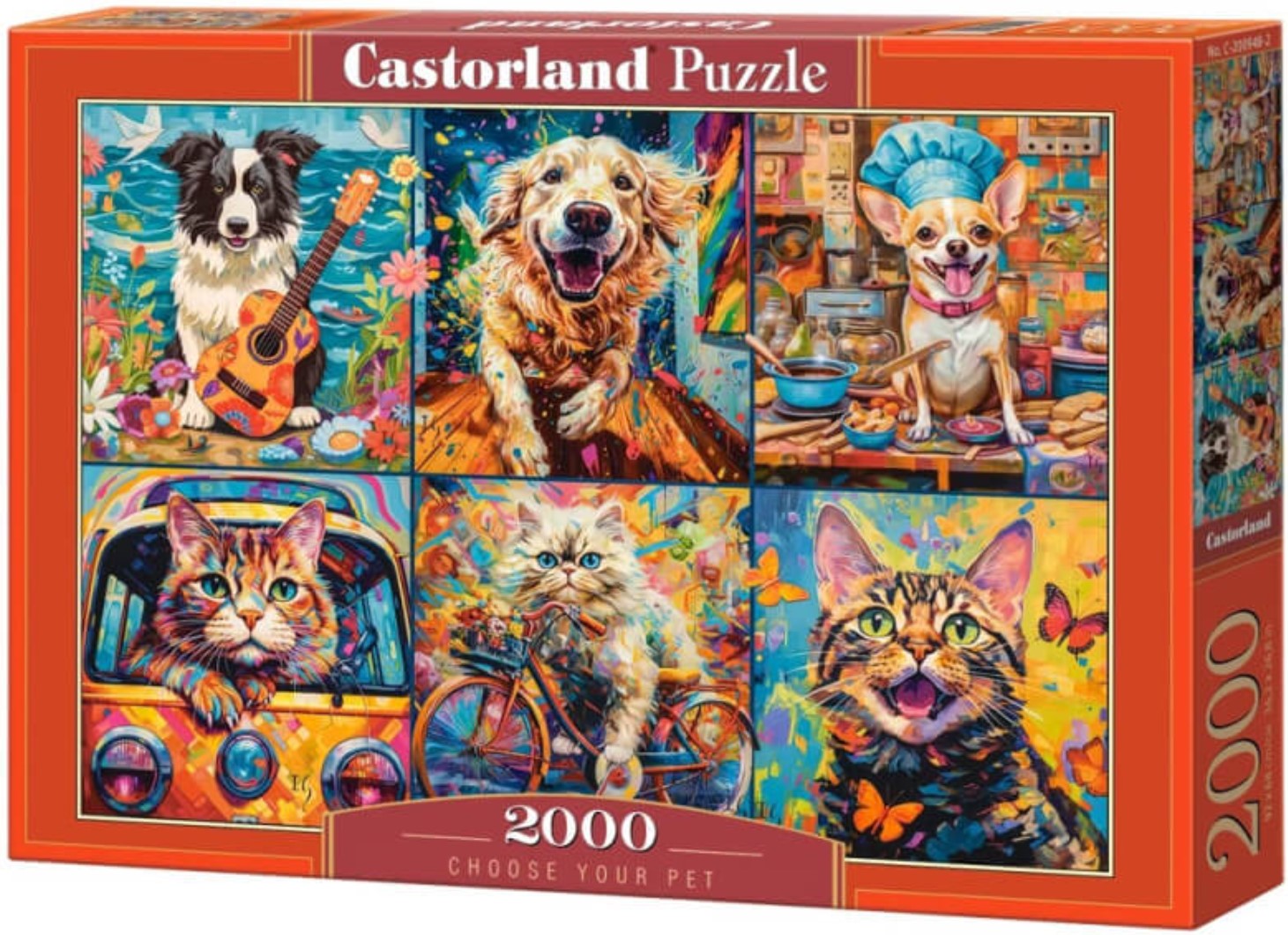 Puzzle Castorland din 2000 piese - Alege un animal de companie