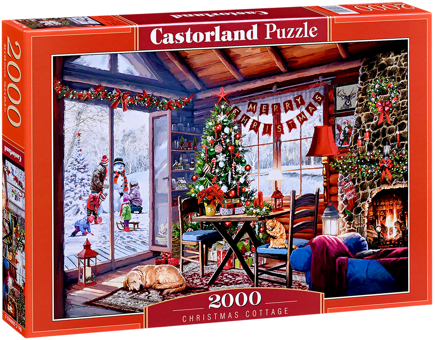 Puzzle Castorland din 2000 piese - Casa de Crăciun