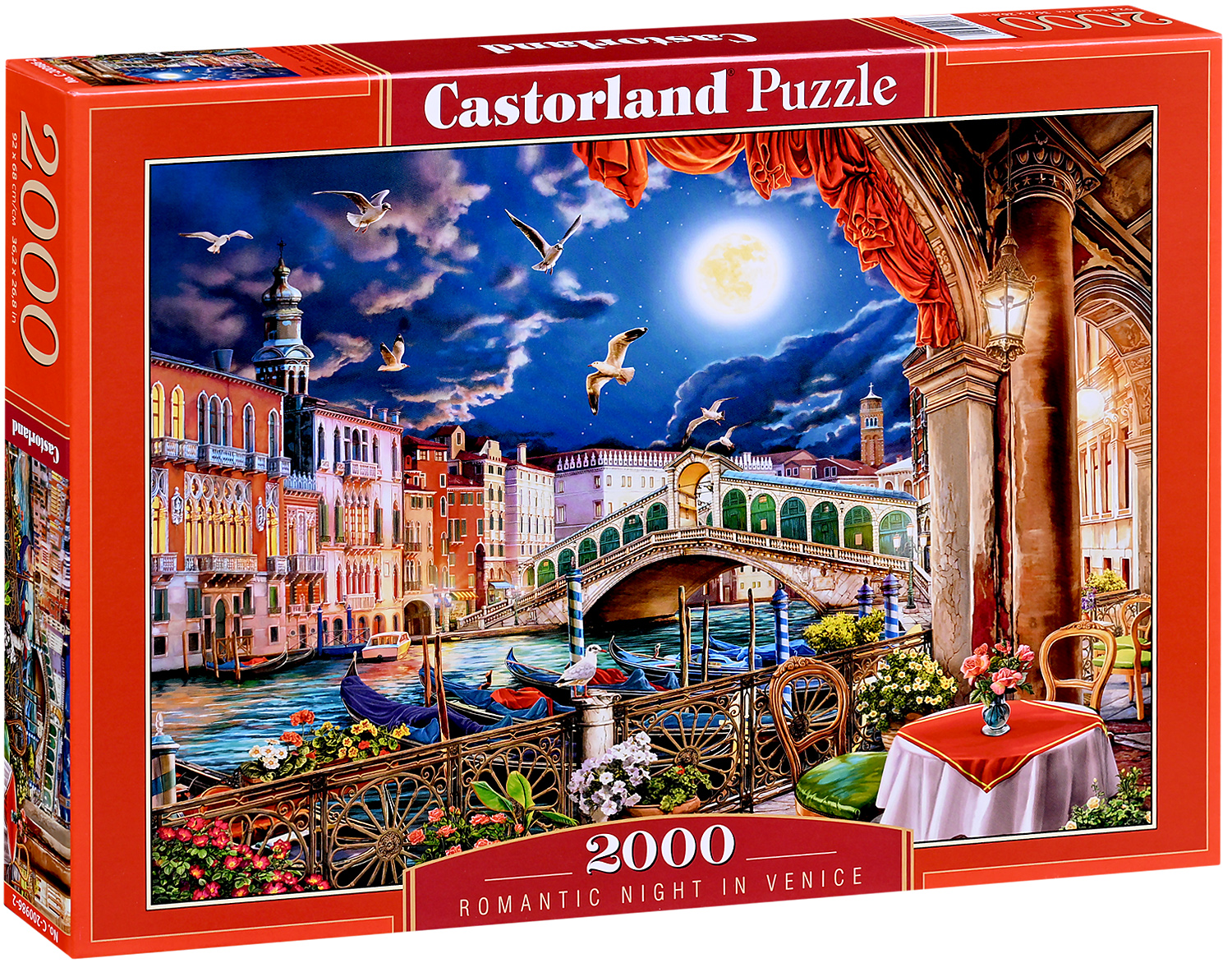 Puzzle Castorland din 2000 piese - Noapte romantică la Veneția