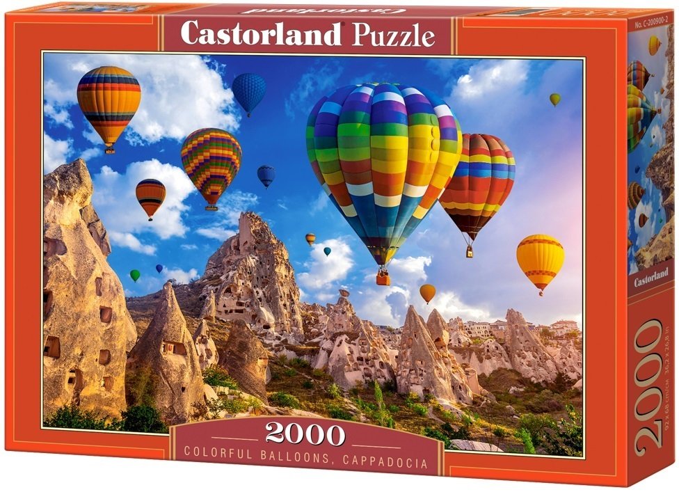 Puzzle Castorland din 2000 de piese - Balonase colorate, Cappadocia