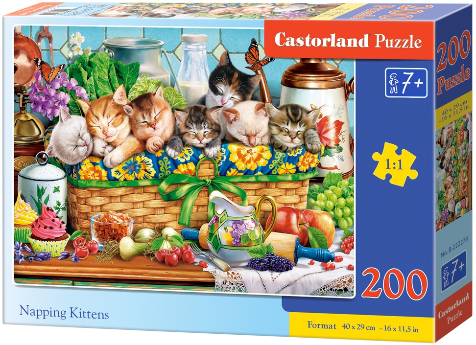 Puzzle Castorland din 200 de piese - Pisicuțe adormite