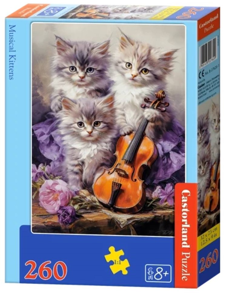 Puzzle Castorland din 260 piese - Pisicuțe muzicale