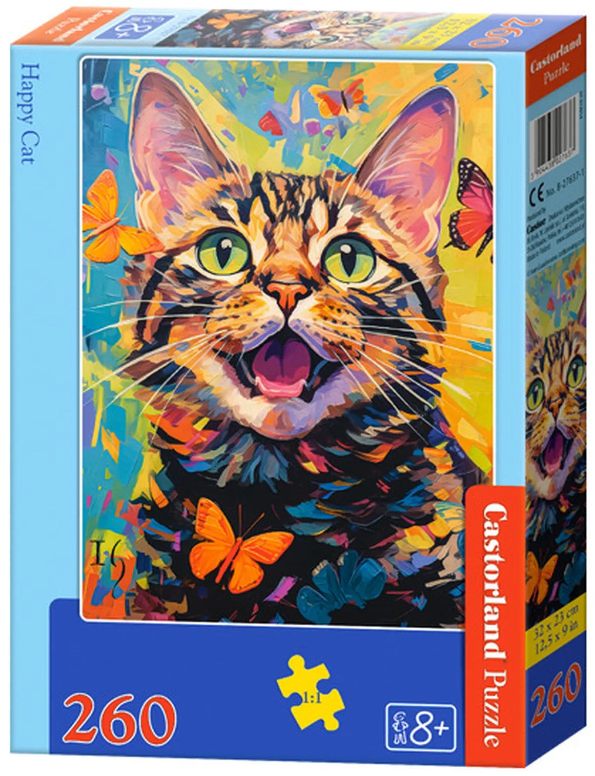 Puzzle Castorland din 260 piese - Pisică fericită