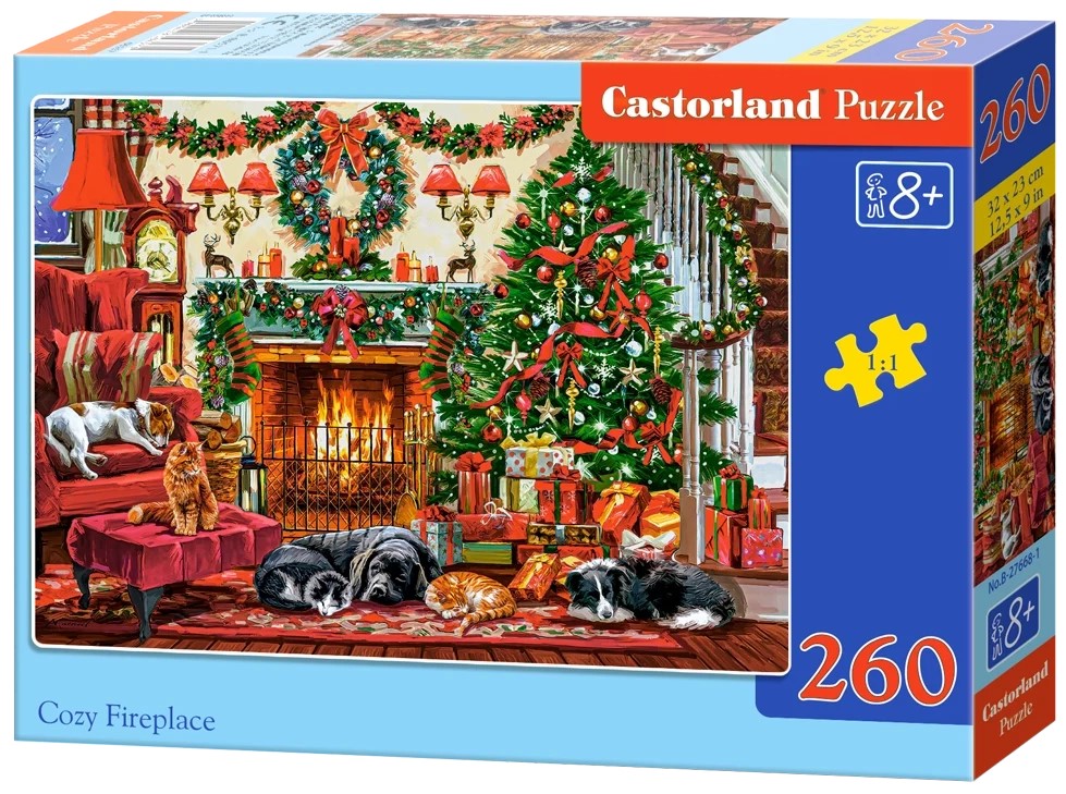 Puzzle Castorland din 260 piese - Confort lângă șemineu