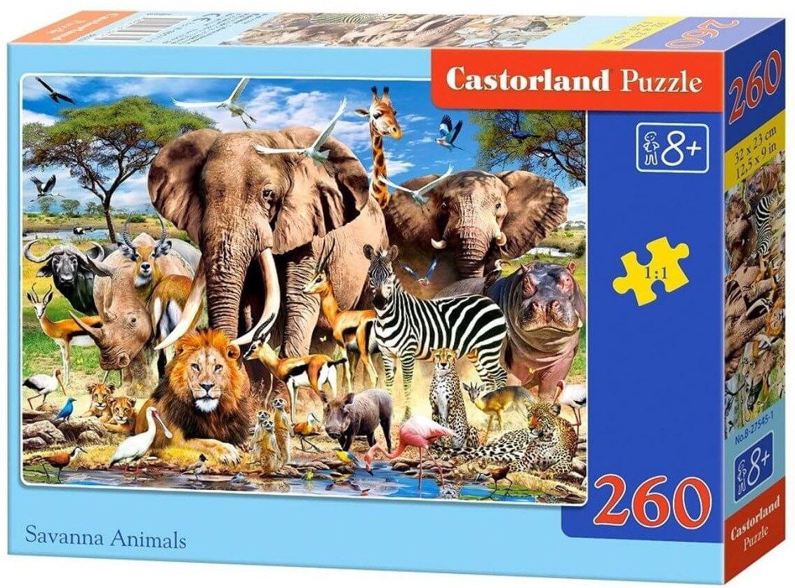 Puzzle Castorland din 260 de piese - Animale in savana