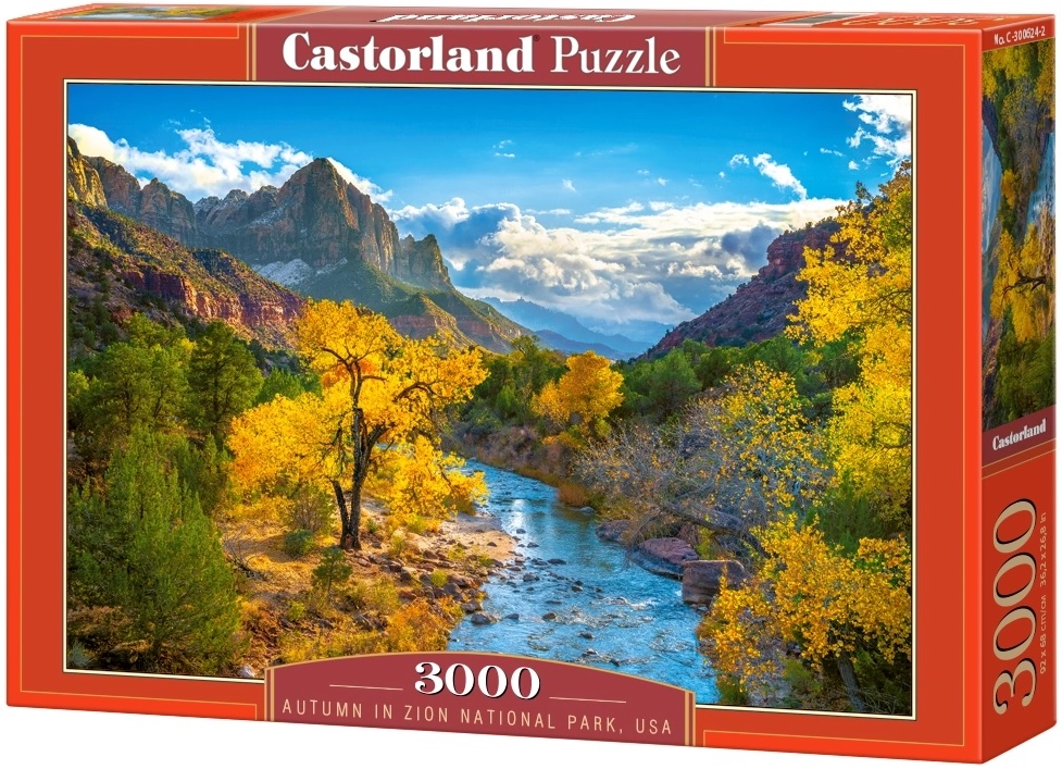 Puzzle Castorland din 3000 de piese - Toamna în Parcul Național Zion, SUA