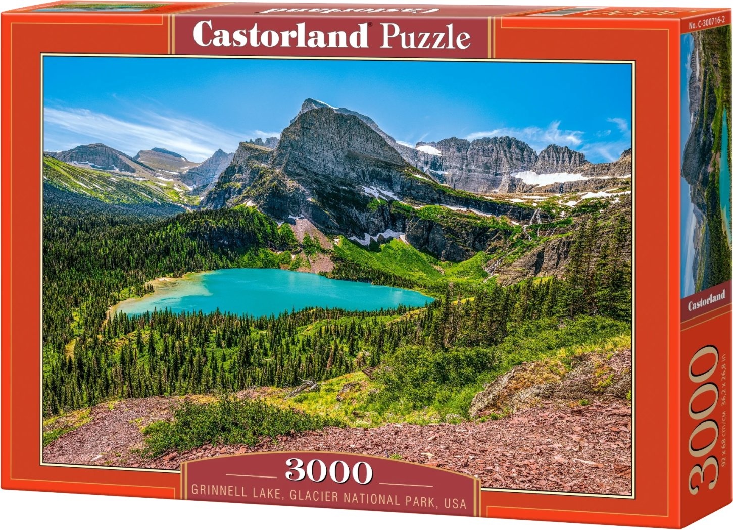 Puzzle Castorland din 3000 piese - Lacul Grinnell, Parcul Național Glacier, SUA