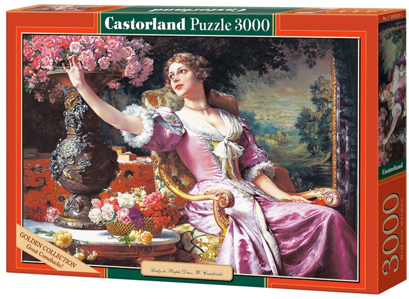 Puzzle Castorland din 3000 de piese - Femeia cu rochia mov