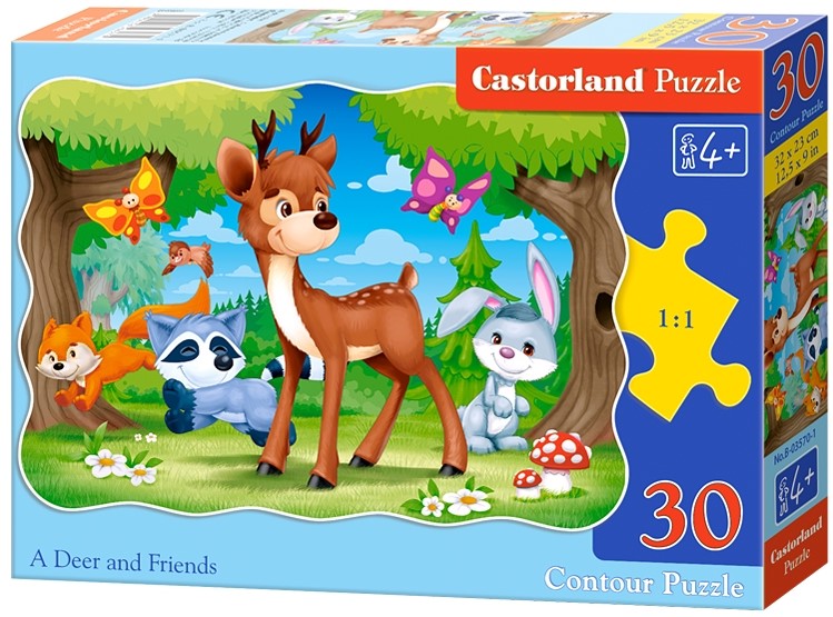 Puzzle Castorland din 30 de piese - Prieteni din padure