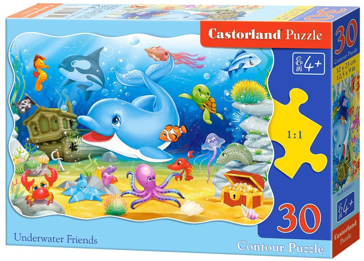 Puzzle Castorland din 30 de piese - Pieteni marini