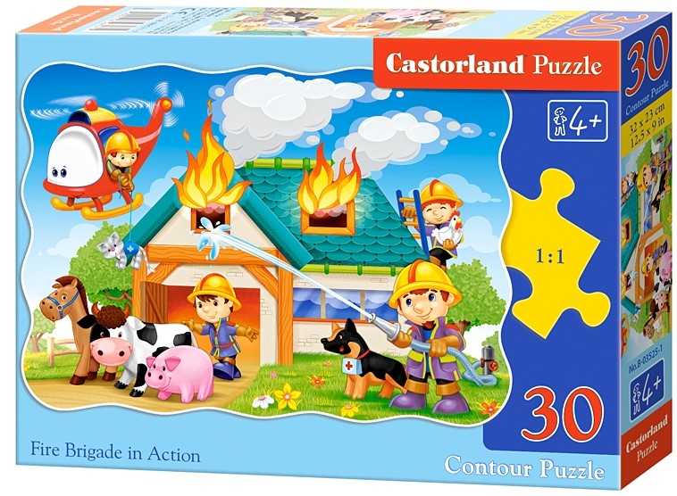 Puzzle Castorland din 30 de piese - Pompieri