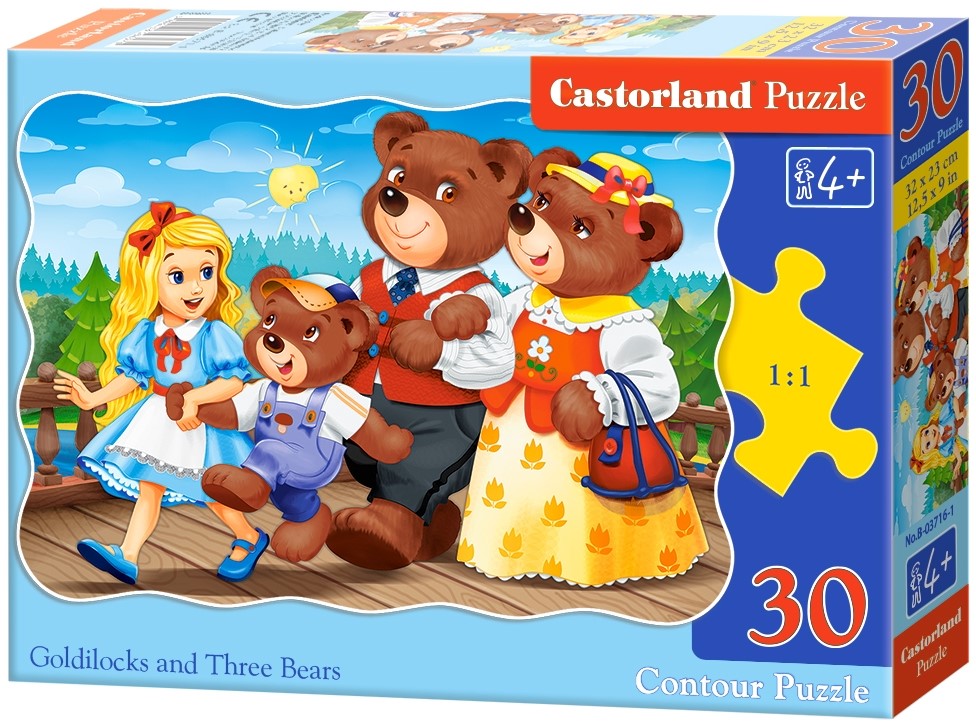 Puzzle Castorland din 30 de piese - Goldilocks si cei trei ursi