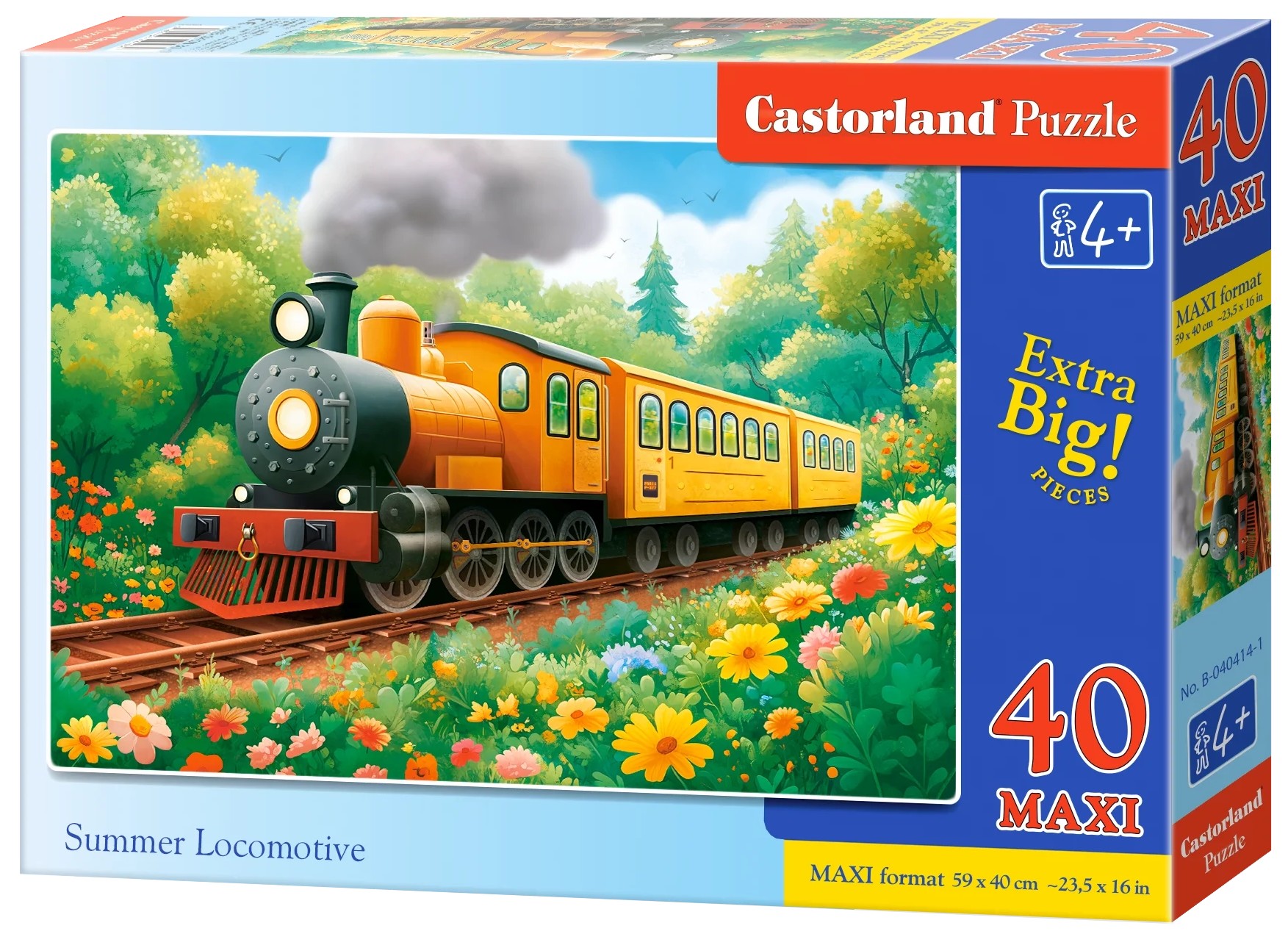 Puzzle Castorland din 40 XXL piese - Locomotiva de vară