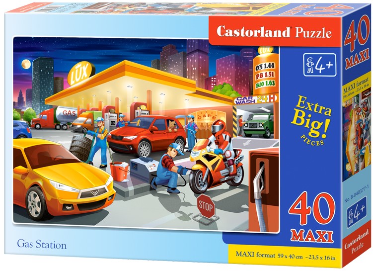 Puzzle Castorland din 40 XXL de piese -  La benzinarie