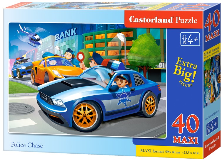 Puzzle Castorland din 40 XXL de piese - Politia