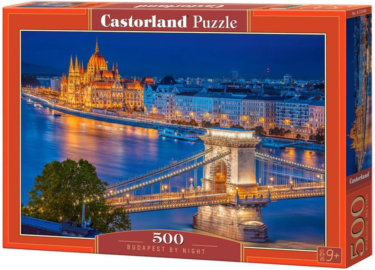 Puzzle Castorland din 500 de piese - Budapesta pe timp de noapte