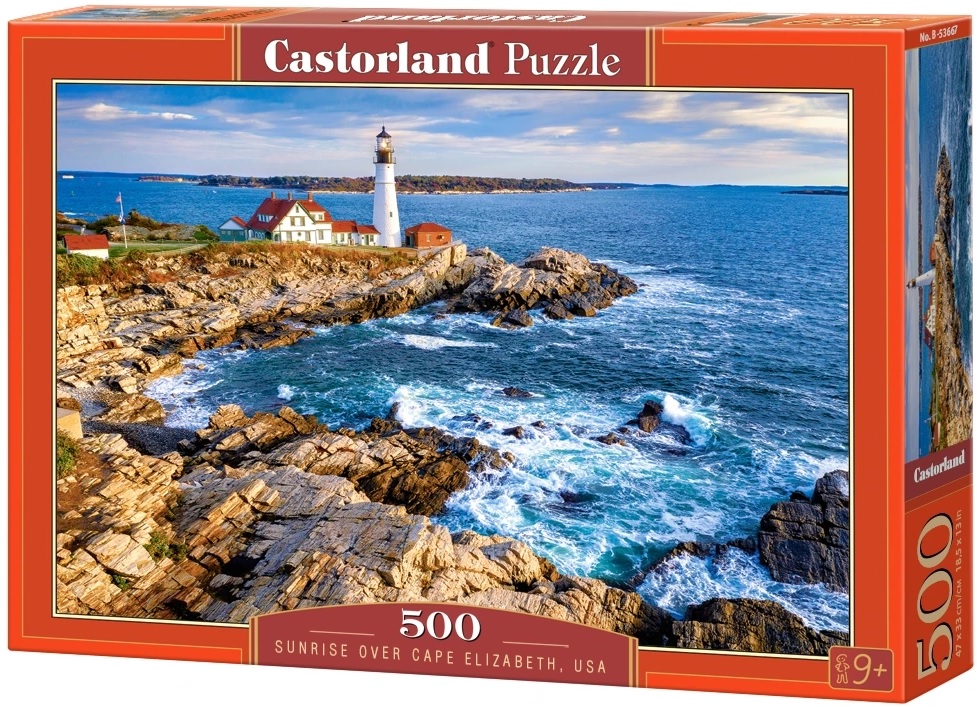 Puzzle Castorland din 500 de piese - Răsărit de soare peste Cape Elizabeth (EliSabeth)